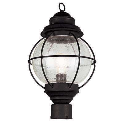 Trans Globe Lighting 69905 BK 1 Light Post Lantern in Black